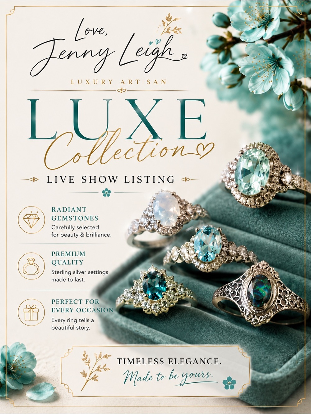 Luxe Collection Gemstone Rings - LIVE SHOW LISTING